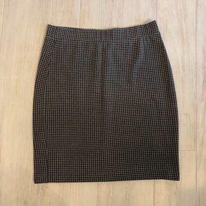 Loft Pencil Skirt Houndstooth Print